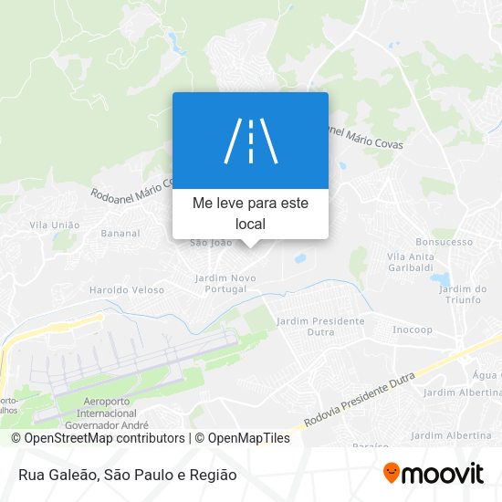 Rua Galeão mapa