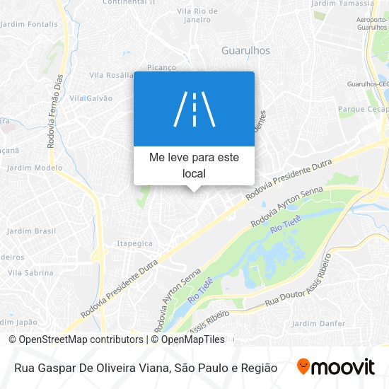 Rua Gaspar De Oliveira Viana mapa