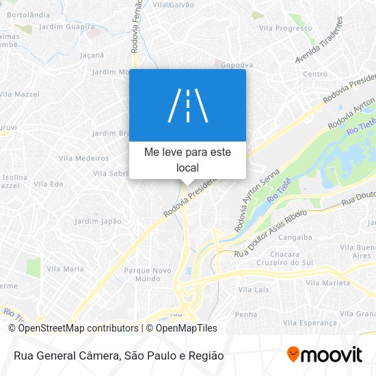 Rua General Câmera mapa
