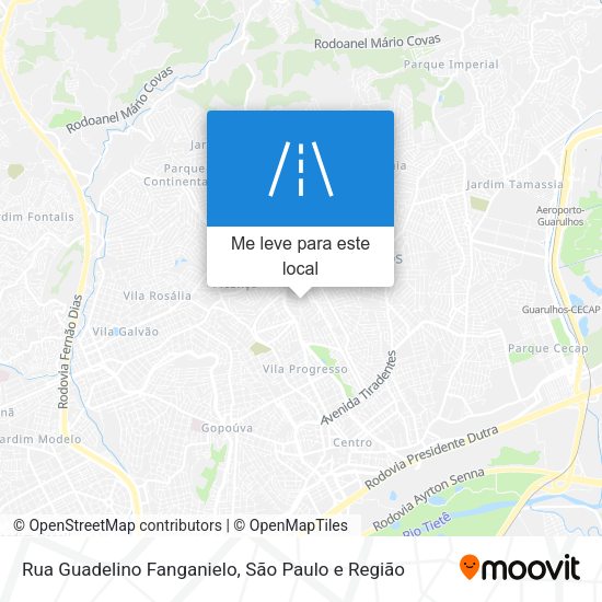 Rua Guadelino Fanganielo mapa