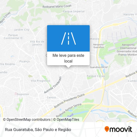 Rua Guaratuba mapa