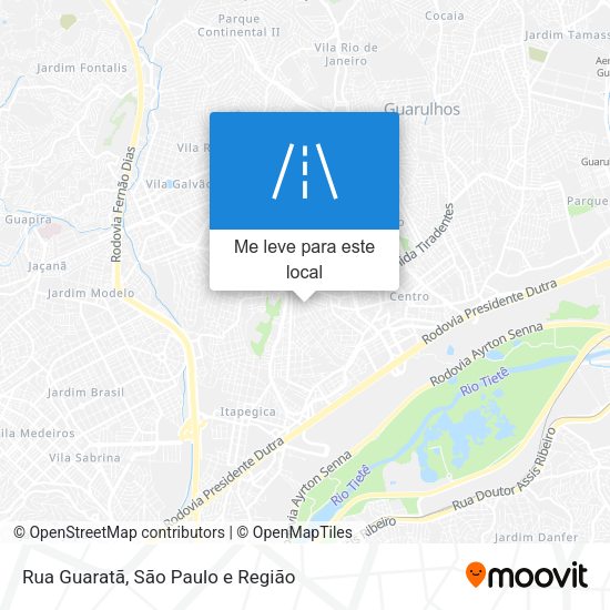 Rua Guaratã mapa