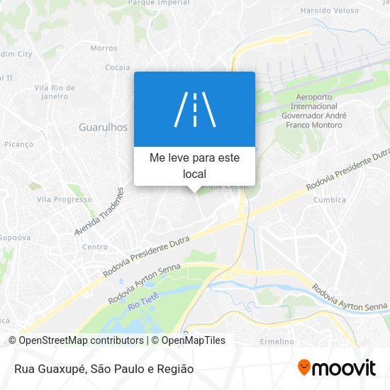 Rua Guaxupé mapa