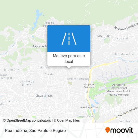 Rua Indiana mapa