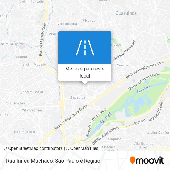 Rua Irineu Machado mapa