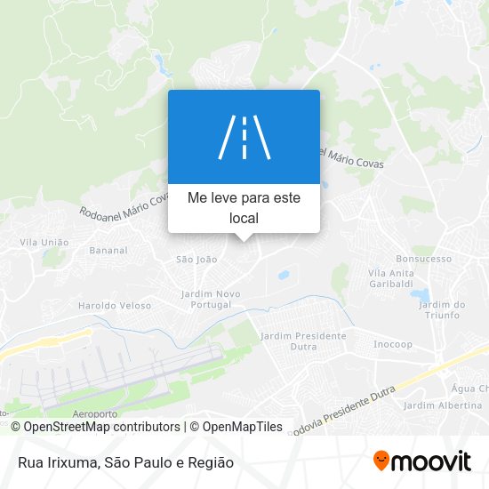 Rua Irixuma mapa