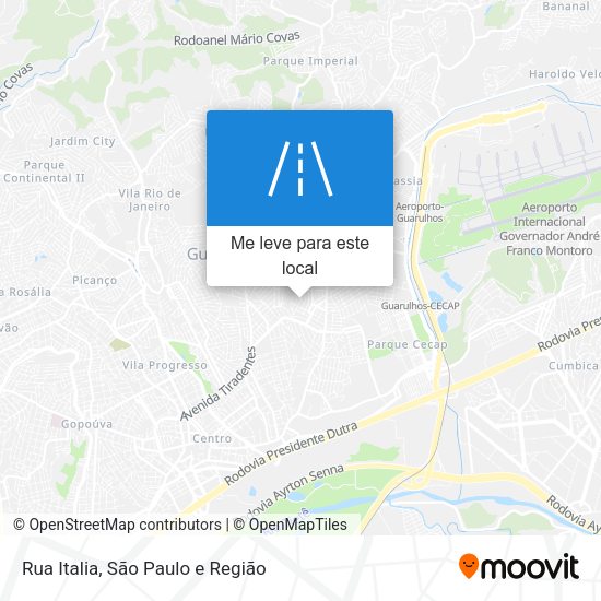 Rua Italia mapa