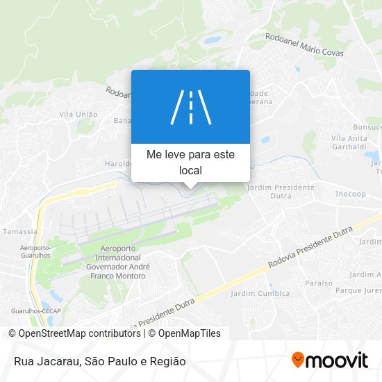 Rua Jacarau mapa