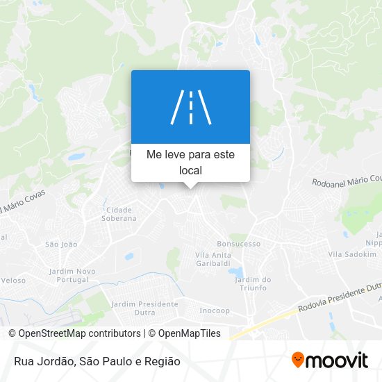 Rua Jordão mapa