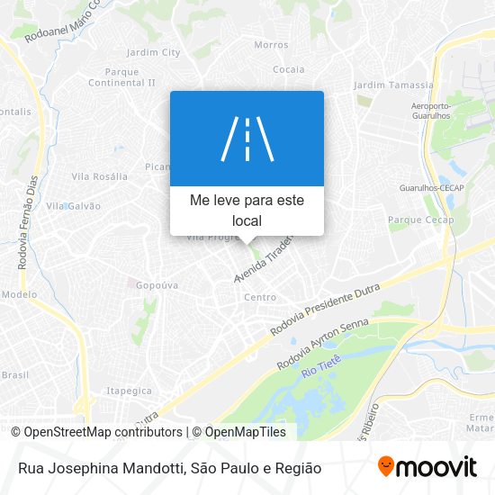 Rua Josephina Mandotti mapa