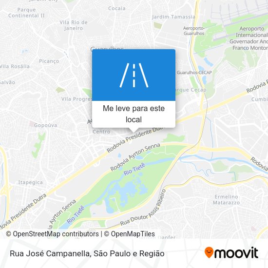 Rua José Campanella mapa