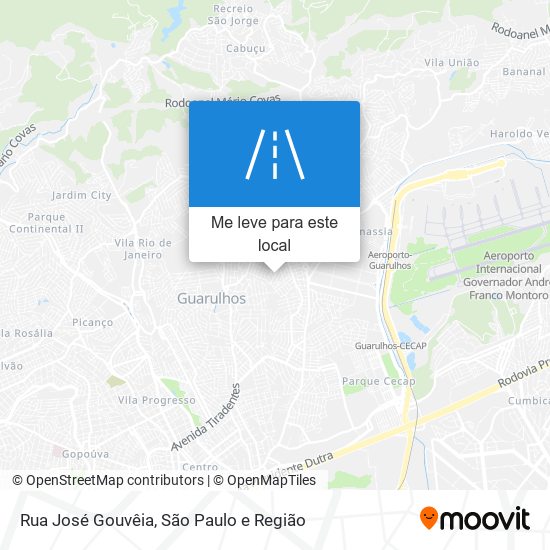 Rua José Gouvêia mapa