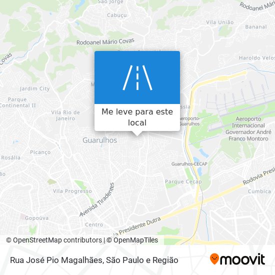 Rua José Pio Magalhães mapa