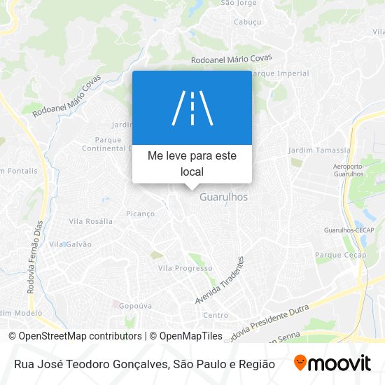 Rua José Teodoro Gonçalves mapa