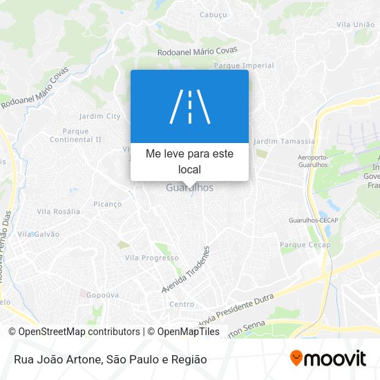 Rua João Artone mapa