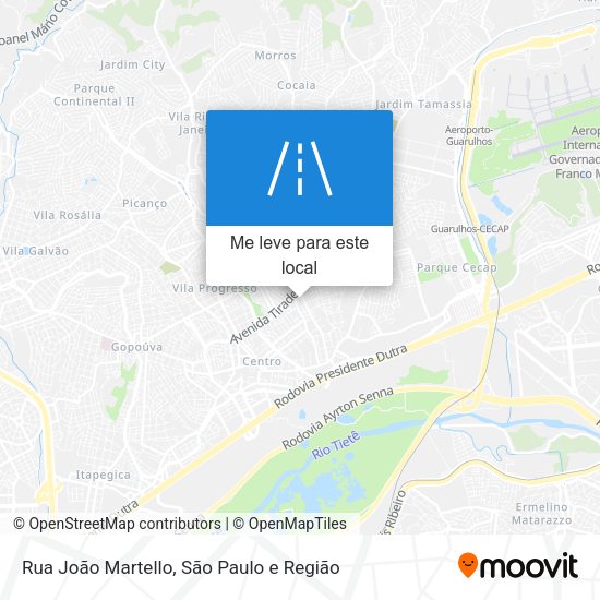 Rua João Martello mapa