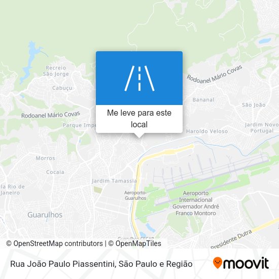 Rua João Paulo Piassentini mapa