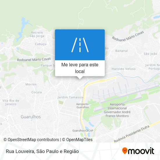 Rua Louveira mapa