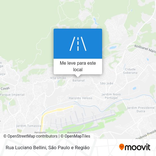 Rua Luciano Bellini mapa