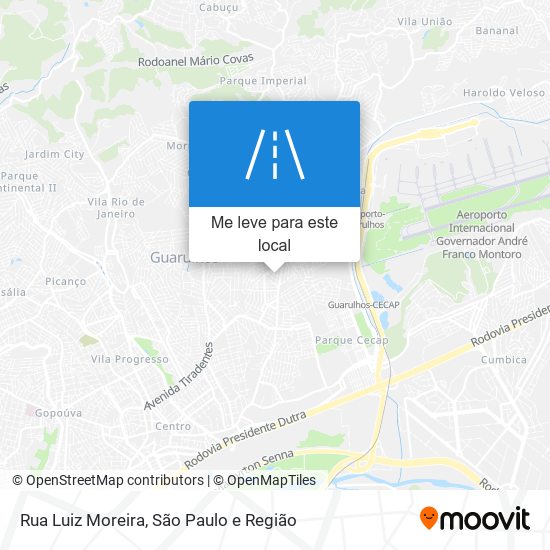 Rua Luiz Moreira mapa