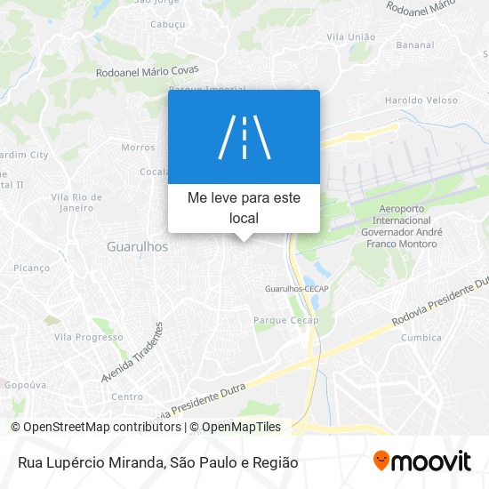 Rua Lupércio Miranda mapa