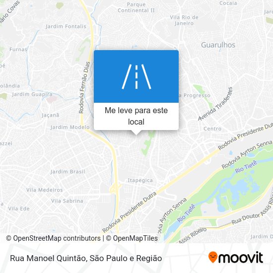 Rua Manoel Quintão mapa