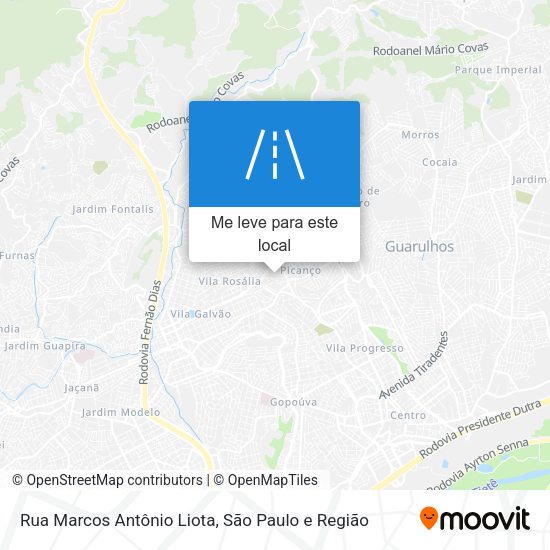 Rua Marcos Antônio Liota mapa