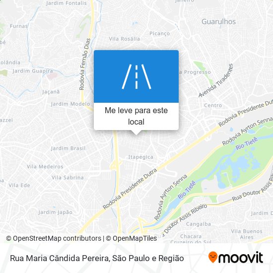 Rua Maria Cândida Pereira mapa