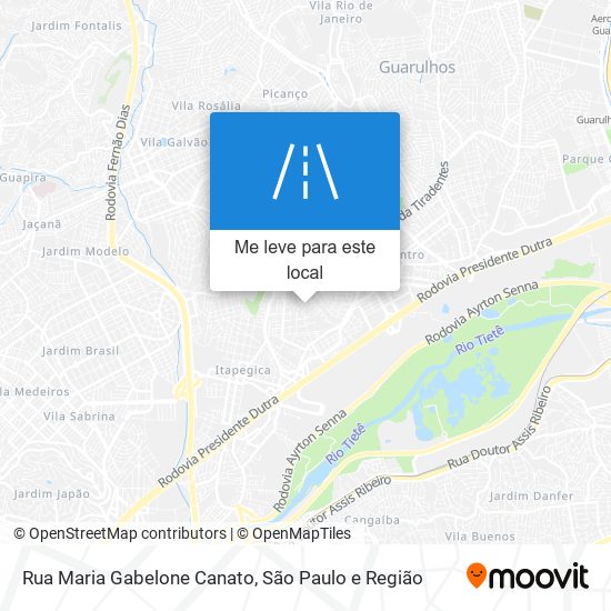 Rua Maria Gabelone Canato mapa