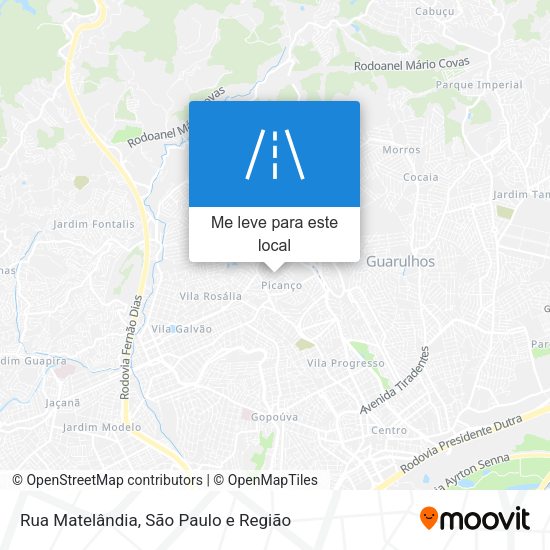 Rua Matelândia mapa