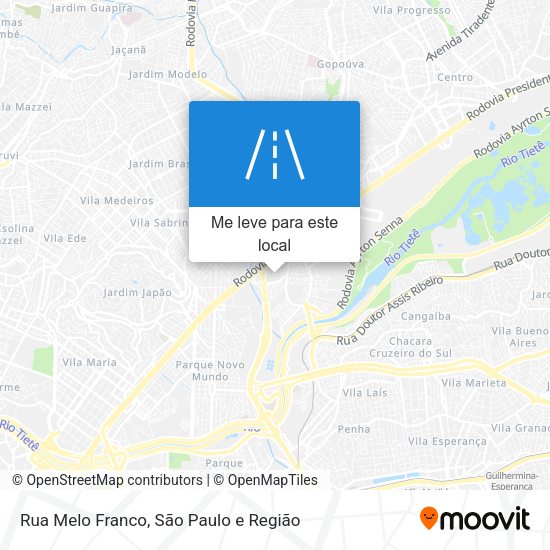 Rua Melo Franco mapa