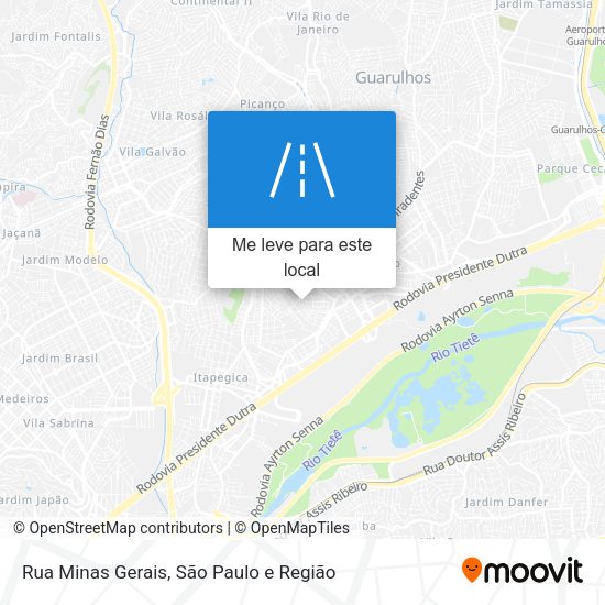 Rua Minas Gerais mapa