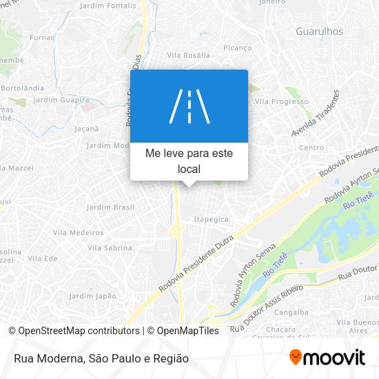 Rua Moderna mapa