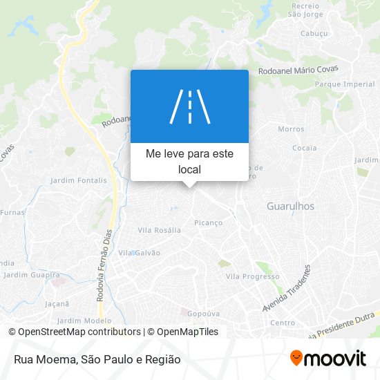 Rua Moema mapa