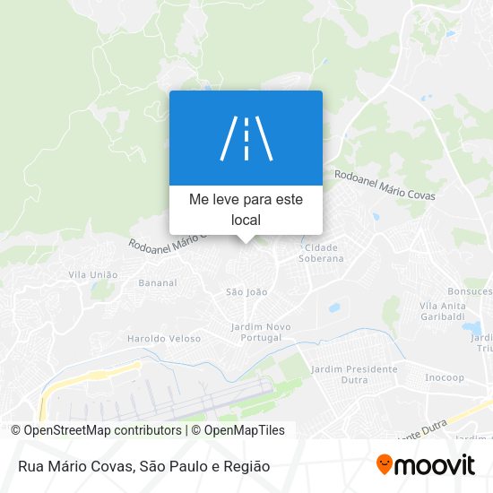 Rua Mário Covas mapa