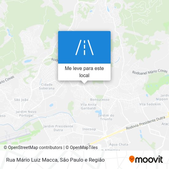 Rua Mário Luiz Macca mapa