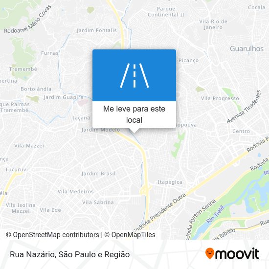 Rua Nazário mapa