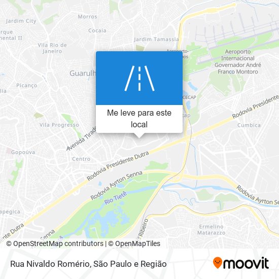 Rua Nivaldo Romério mapa