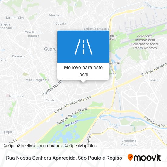 Rua Nossa Senhora Aparecida mapa