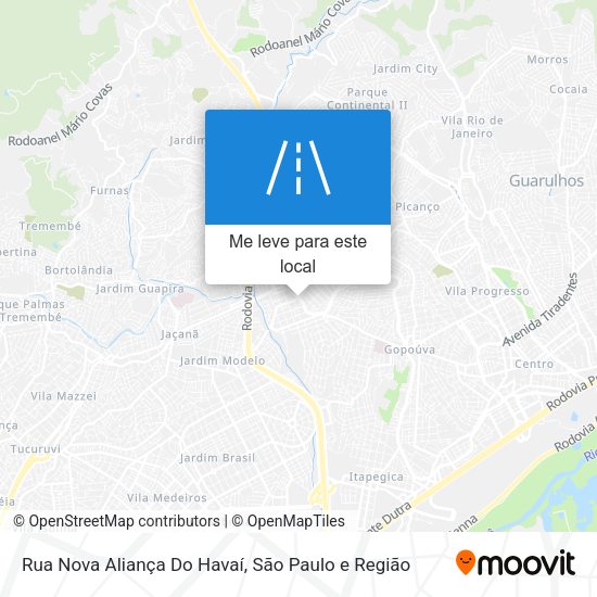Rua Nova Aliança Do Havaí mapa