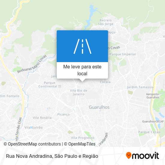 Rua Nova Andradina mapa