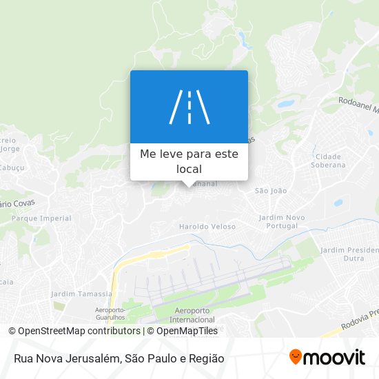 Rua Nova Jerusalém mapa