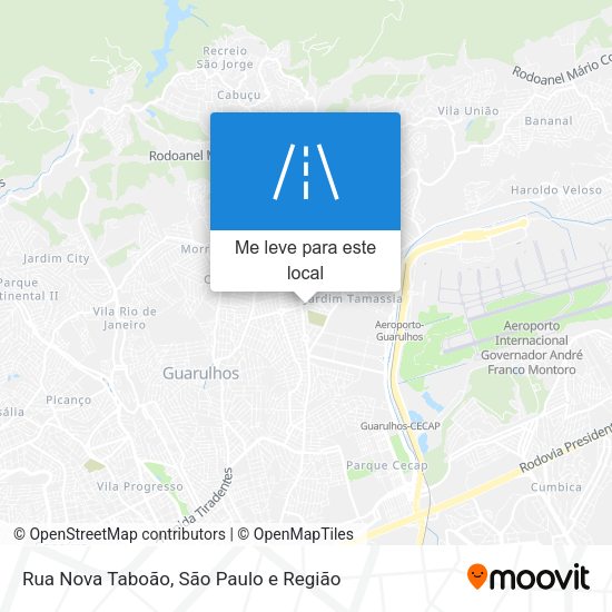 Rua Nova Taboão mapa