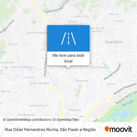 Rua Odair Fernandres Rocha mapa