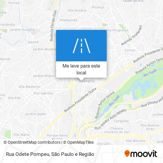 Rua Odete Pompeu mapa