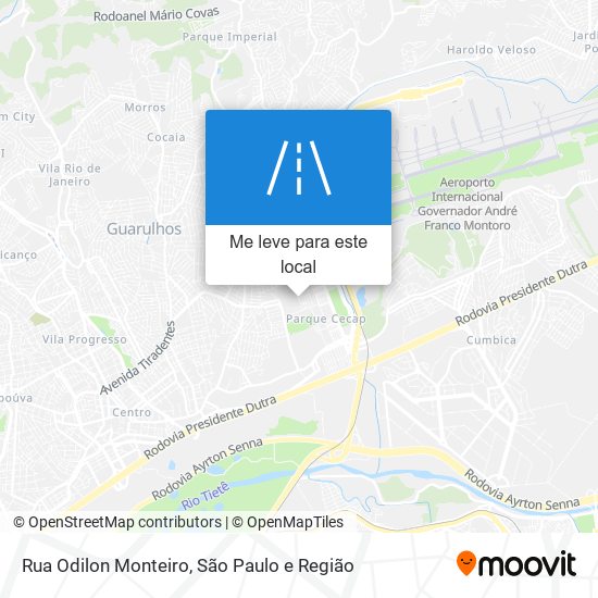 Rua Odilon Monteiro mapa