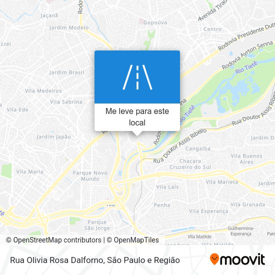 Rua Olivia Rosa Dalforno mapa