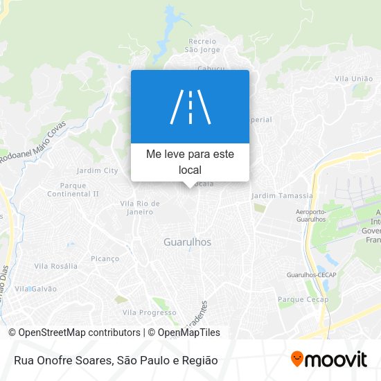 Rua Onofre Soares mapa