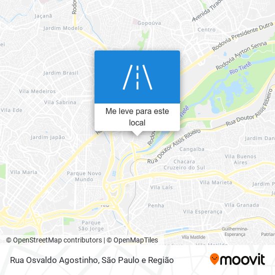 Rua Osvaldo Agostinho mapa