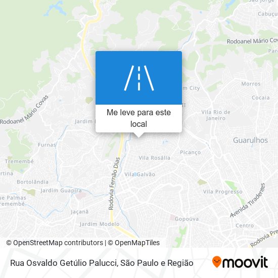 Rua Osvaldo Getúlio Palucci mapa